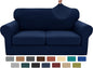 XINEAGE 2026 New 3 Pieces Couch Covers for 2 Cushion Sofa Super Stretch Loveseat Slipcover Pet Dog Universal Slip Cover Anti Slip Love Seat Furniture Protector (Navy Blue, 55"-69")