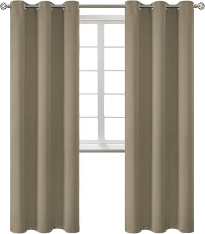 BGment Room Darkening Curtains 84 Inches Long - Grommet Thermal Insulated Drapes Window Treatment Curtains for Bedroom, 2 Panels, 38 x 84 Inch, Cocoa