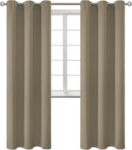 BGment Room Darkening Curtains 84 Inches Long - Grommet Thermal Insulated Drapes Window Treatment Curtains for Bedroom, 2 Panels, 38 x 84 Inch, Cocoa