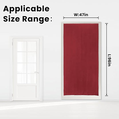Self Adhesive Curtains, Stick Curtain Blackout Shades Window Cover Curtains for Living Room No Drilling, 47" W X 96" L, Burgundy, 1 Panel
