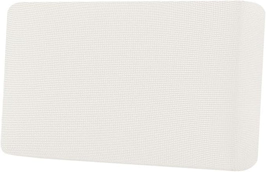 H.VERSAILTEX Super Stretch Individual Seat Cushion Covers Sofa Covers Couch Cushion Covers Slipcover Sets Thick Jacquard Textured Twill Fabric (1 Piece Loveseat Cushion Cover, Porcelain White)