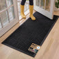 GORILLA GRIP 100% Waterproof All-Season WeatherMAX Doormat, 60x24, US Designed Natural Rubber, Stain and Fade Resistant, Low Profile Indoor Outdoor Door Mats, Easy Clean Patio Mat, Midnight Maze