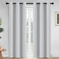 Yakamok Blackout Curtains Greyish White Room Darkening Thermal Insulated with Grommet Top Window Drapes for Living Room,42W x 84L,2 Panels