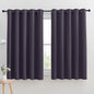 NICETOWN Blackout Curtain Panels for Bedroom, Greyish Purple, 2 Panels, W70 x L63-inch, Grey, Thermal Insulated Grommet Top Blackout Draperies and Drapes for Basement
