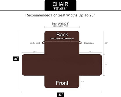 U-NICE HOME Recliner Chair Covers Reversible Chair Cover Pet Covers for Dogs with Elastic Straps Water Resistant Diamond Quilted (23''Armchair, Huntergreen/Sage)