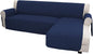 Easy-Going L Shape Couch Cover - Sectional Chaise Lounge Sofa Slipcover Reversible Dog Cat Pet Kids Children Furniture Protector (Large, Navy)
