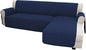 Easy-Going L Shape Sofa Slipcover Chaise Cover - Reversible Furniture Protector for Pets & Kids (X-Large, Navy/Navy)