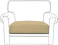 Easy-Going Stretch Cushion Cover Sofa Cushion Furniture Protector Sofa Seat Sofa slipcover Sofa Cover Soft Flexibility with Elastic Bottom(Chair Cushion,Beige)
