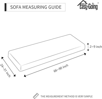 Easy-Going Stretch Cushion Cover Sofa Cushion Furniture Protector Sofa Seat Sofa Slipcover Sofa Cover Soft Flexibility with Elastic Bottom(Sofa Cushion, Silver Gray)