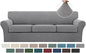 Turquoize 4 Piece Sofa Covers for 3 Cushion Couch Sofa Slipcover Soft Couch Cover for Dogs-Washable Sofa Furniture Covers with 3 Individual Large Cushion Covers (XL Sofa, Dove)