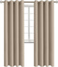 BGment Blackout Curtains - Grommet Thermal Insulated Room Darkening Bedroom and Living Room Curtains, Set of 2 Panels (46 x 84 Inch, Sand)
