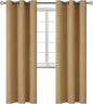 BGment Blackout Curtains for Living Room - Grommet Thermal Insulated Room Darkening Curtains for Bedroom, 2 Panels of 42 x 84 Inch, Khaki