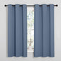 NICETOWN Home Fashion Thermal Insulated Solid Grommet Blackout Window Treatment Curtain Panels for Loft, Cafe (Stone Blue, 1 Pair, 42 inches Wide by 63 inches Long)