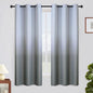 SimpleHome Ombre Curtains 42 x 63 Inch for Bedroom 2 Panels, Gradient Grey White to Grey Light Blocking Thermal Insulated Grommet Room Darkening Window Curtain/Drapes for Living Room