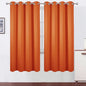 LEMOMO Blackout Curtains 66 x 72 Inch Long Orange Curtains Set of 2 Panels Room Darkening Curtains for Bedroom and Living Room