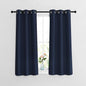 NICETOWN Blackout Navy Curtains & Drapes 48 inch Long for Kitchen - Thermal Insulated Solid Grommet Room Darkening Panels for Bathroom (Navy, 1 Pair, W37 x L48)