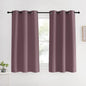 NICETOWN Kitchen Curtains, Short Curtains for Bedroom Windows, Dry Rose, 42" W by 60" L, 1 Pair, Thermal Insulated Room Darkening Curtain Panels for Girls Room, Cafe