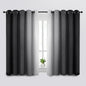 SimpleHome Ombre Room Darkening Curtains for Bedroom, Gradient Black to Grey White Light Blocking Thermal Insulated Grommet Window Curtains/Drapes for Living Room,2 Panels, 62x63 inches Length