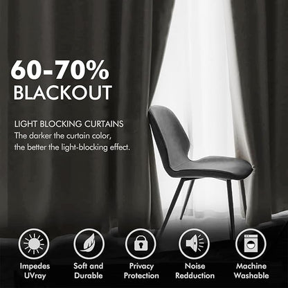 MIULEE 90 Inches Velvet Curtains Off White Elegant Grommet Curtains Thermal Insulated Soundproof Room Darkening Curtains/Drapes for Classical Living Room Bedroom Decor 52 x 90 Inch Set of 2
