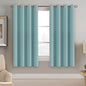 H.VERSAILTEX Blackout Curtain for Living Room Thermal Insulated Window Treatment Curtain Extra Long 63 inch Length Energy Saving Solid Grommet Top Blackout Drape, One Panel, Mineral Blue, 52"W x 63"L