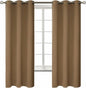 BGment Blackout Curtains for Living Room - Grommet Thermal Insulated Room Darkening Curtains for Bedroom, 2 Panels of 42 x 63 Inch, Taupe