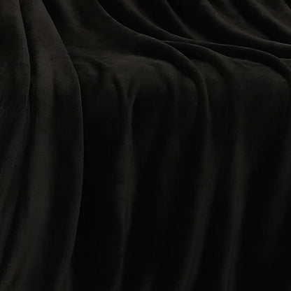 JIAHANNHA Black Throw Blanket Fleece Blanket Throw Size(50 by 70 Inches),Super Soft Cozy Plush Blanket for Couch Sofa Bed,Lightweight Warm Bed Blankets for Adults,All Season