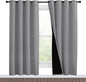 NICETOWN Full Shade Curtain Panels, Pair of Energy Smart & Noise Blocking Out Blackout Drapes for Dining Room Window, Thermal Insulated Guest Room Lined Window Dressing(Silver Grey, 55 x 78 inch)