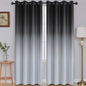 SimpleHome Ombre Room Darkening Curtains for Bedroom, Gradient Black to Gray White Light Blocking Thermal Insulated Grommet Window Curtains/Drapes for Living Room,2 Panels, 52x96 inches Length
