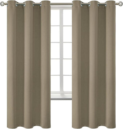 BGment Room Darkening Curtains 72 Inches Long - Grommet Thermal Insulated Drapes Window Treatment Curtains for Bedroom, 2 Panels, 42 x 72 Inch, Cocoa