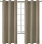 BGment Room Darkening Curtains 72 Inches Long - Grommet Thermal Insulated Drapes Window Treatment Curtains for Bedroom, 2 Panels, 42 x 72 Inch, Cocoa