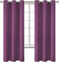 BGment Room Darkening Curtains 72 Inches Long - Grommet Thermal Insulated Drapes Window Treatment Curtains for Bedroom, 2 Panels, 42 x 72 Inch, Eggplant Purple