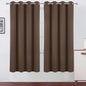 LEMOMO Blackout Curtains 66 x 72 Inch Long Chocolate Curtains Set of 2 Panels Room Darkening Curtains for Bedroom and Living Room