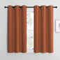 NICETOWN Bedroom Halloween Curtains 48 inches Long, Burnt Orange Privacy and Thermal Insulated Blackout Drapes for Windows (1 Pair, 42 inches Wide)