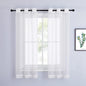 NICETOWN Voile Sheer Window Curtains 63 inch Length - Grommet Living Room Curtain Panels Soft Textured and Lightweight Window Treatments for Bedroom/Flat, Ivory, W37 x L63, 2 Pieces