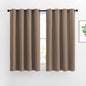 NICETOWN Insulated Blackout Curtains and Drapes - Microfiber Energy Saving Thermal Insulated Solid Grommet Blackout Draperies for Kitchen (1 Pair, 52 inches by 54 Inch, Cappuccino)