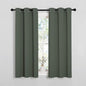 NICETOWN Blackout Draperies Curtains for Kids Room, Window Treatment Thermal Insulated Solid Grommet Blackout Drape Panels for Bedroom (Dark Mallard, Set of 2, 34 by 54 inches)
