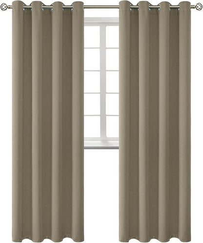 BGment Room Darkening Curtains 95 Inches Long - Grommet Thermal Insulated Drapes Window Treatment Curtains for Bedroom, 2 Panels, 52 x 95 Inch, Cocoa