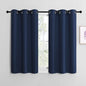 NICETOWN Blackout Curtain Panels for Bedroom, Navy, 2 Panels, W29 x L30-inch, Thermal Insulated Grommet Top Blackout Draperies and Drapes for Basement
