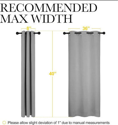 NICETOWN Silver Grey Blackout Curtain Panels for Bedroom, Thermal Insulated Grommet Top Blackout Draperies and Drapes for Basement (2 Panels, W42 x L40-inch)