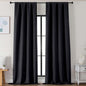 Simplebrand Black Blackout Curtains for Bedroom 102 Inches Long 2 Panels, Solid Thermal Insulated, Energy Saving Living Room Window Treatment Curtains Blackout Drapes, W50 x L102 Inch, Black