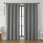 Simplebrand Ava Light Grey Blackout Curtains for Bedroom 84 Inch Length 2 Panels Set, Solid Thermal Insulated Privacy Living Room Window Treatment Curtains Blackout Drapes, W50 x L84 Inch, Light Grey