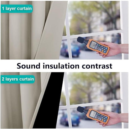 NICETOWN Natural 100% Blackout Lined Curtains, 1 Pair, 37" Width x 50" Length Each Panel, 2 Thick Layers Narrow Wide Window Treatment Panels Thermal Insulated Drapes for Kitchen Small Window