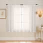 Ivory Window Sheer Curtains 54 inch Length, Soft Airy Light Filtering Sheer Curtain 2 Panels Set, Dual Rod Pocket Gauze Ivory Drapes for Living Room Bedroom, 2x42Wx54L Inches