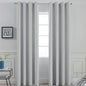 Yakamok Blackout Curtains Room Darkening Thermal Insulated Window Panels,Solid Grommet Top Drapes for Bedroom/Living Room(52Wx90L, Light Grey, 2 Panels)