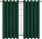 BGment Blackout Curtains for Bedroom - Grommet Thermal Insulated Room Darkening Drapes for Living Room, Set of 2 Panels (70 x 63 Inch, Emerald Green)