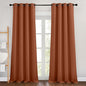NICETOWN Bedroom Blackout Curtains 90 inches Long 2 Panels Set - Room Darkening Energy Saving Thermal Insulated Grommet Window Treatments Draperies for Living Room (Burnt Orange, W46 x L90)