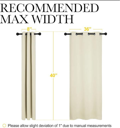 NICETOWN Room Darkening Curtain Panels for Living Room, Thermal Insulated Grommet Room Darkening Draperies/Drapes for Window (Beige, 2 Panels, W42 x L40 -Inch)
