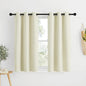 NICETOWN Blackout Beige Curtains and Drapes - Window Treatment Thermal Insulated Solid Grommet Blackout Draperies for Kitchen/Cafe (Set of 2, W34 x L50)