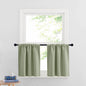 RYB HOME Cafe Blackout Curtains 24 inch Length, RV Curtains for Camper Windows, Mini Short Small Insulating Light UV Blocking Privacy Half Window Tiers, Width 29 by Length 24, Sage Green, 2 Panels