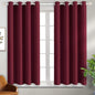 BGment Blackout Curtains for Bedroom - Grommet Thermal Insulated Room Darkening Curtains for Living Room, Set of 2 Panels, Each 46 x 54 Inch, Burgundy Red